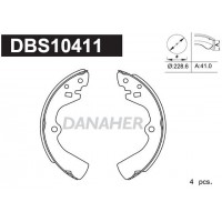 DBS10411 DANAHER Комплект гальмівних колодок