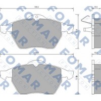 FO 628781 FOMAR Friction Комплект гальмівних колодок дисковий гальм