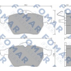 FO 628781 FOMAR Friction Комплект гальмівних колодок дисковий гальм