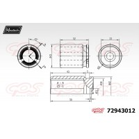 72943012 MAXTECH Поршень корпус скоби гальма