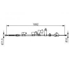 1 987 482 439 BOSCH Тросик, cтояночный тормоз