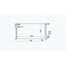 350213195100 MAGNETI MARELLI Радіатор охолодження двигуна