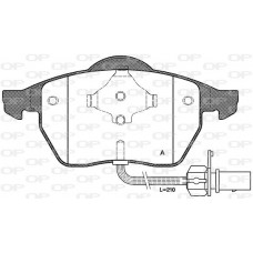 BPA0390.11 OPEN PARTS Комплект гальмівних колодок дисковий гальм