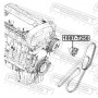 1087-T250 FEBEST натяжний ролик, Поліклиновий ремінь