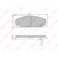 BD-3415 LYNXauto Комплект гальмівних колодок дисковий гальм