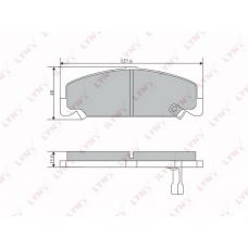 BD-3415 LYNXauto Комплект гальмівних колодок дисковий гальм