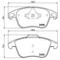 P 61 117 BREMBO Комплект гальмівних колодок дисковий гальм
