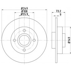 MDC2031 MINTEX Гальмівний диск