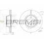 CD8315V BREMSI Гальмівний диск