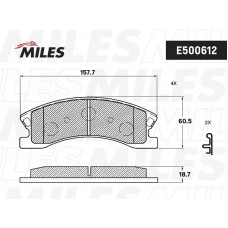 E500612 MILES Комплект гальмівних колодок дисковий гальм