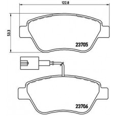 P 23 085 BREMBO Комплект гальмівних колодок дисковий гальм