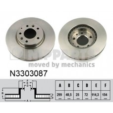 N3303087 NIPPARTS Гальмівний диск