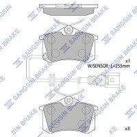 SP1870 Hi-Q Комплект гальмівних колодок дисковий гальм