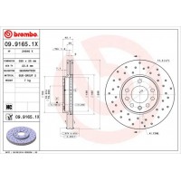 09.9165.1X BREMBO Гальмівний диск