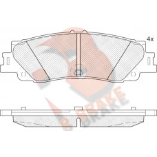 RB2443 R BRAKE Комплект гальмівних колодок дисковий гальм