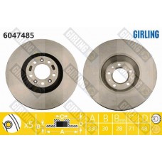6047485 GIRLING Гальмівний диск