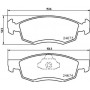 8DB 355 013-951 HELLA Комплект гальмівних колодок, дискове гальмо