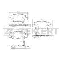 BS-2720 ZEKKERT Комплект гальмівних колодок дисковий гальм