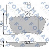 FO 930381 FOMAR Friction Комплект гальмівних колодок дисковий гальм