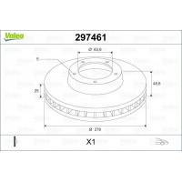 297461 VALEO Гальмівний диск