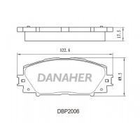 DBP2006 DANAHER Комплект гальмівних колодок дисковий гальм