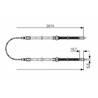 1 987 482 148 BOSCH Тросик, cтояночный тормоз