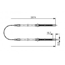 1 987 482 148 BOSCH Тросик, cтояночный тормоз
