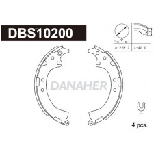 DBS10200 DANAHER Комплект гальмівних колодок