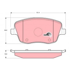 GDB1414 TRW Комплект гальмівних колодок дисковий гальм