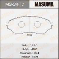 MS-3417 MASUMA Комплект гальмівних колодок