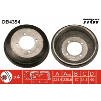DB4354 TRW Гальмівний барабан