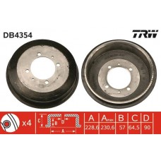 DB4354 TRW Гальмівний барабан