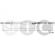 T483732 STC Тросик, cтояночный тормоз
