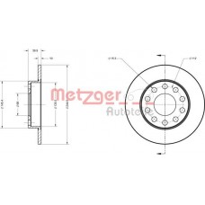 6110097 METZGER Гальмівний диск