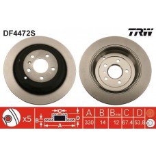 DF4472S TRW Гальмівний диск