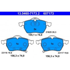 13.0460-7173.2 ATE Комплект гальмівних колодок дисковий гальм