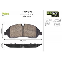 872009 VALEO Комплект гальмівних колодок дисковий гальм