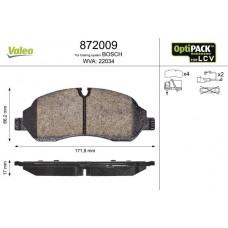 872009 VALEO Комплект гальмівних колодок дисковий гальм