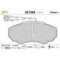 301568 VALEO КомплеК т гальмівних колодок, дискове гальмо