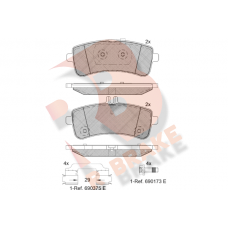 RB2145-202 R BRAKE Комплект гальмівних колодок дисковий гальм