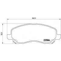 P 54 030X BREMBO Комплект гальмівних колодок дисковий гальм