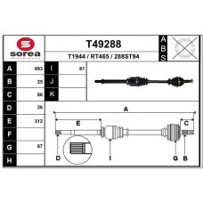 T49288 EAI Привідний вал