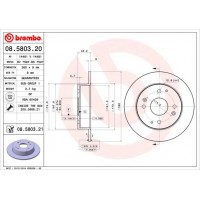 08.5803.20 BREMBO Гальмівний диск