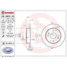 08.5803.21 BREMBO Гальмівний диск
