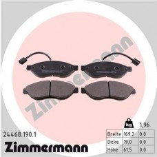 24468.190.1 ZIMMERMANN Комплект гальмівних колодок дисковий гальм