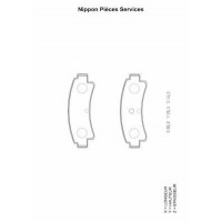 N361N25 NPS Комплект гальмівних колодок дисковий гальм