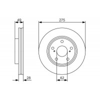 0 986 479 R58 BOSCH Гальмівний диск