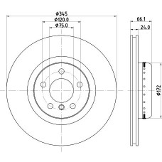 8DD 355 120-801 HELLA Гальмівний диск
