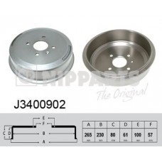 J3400902 NIPPARTS Гальмівний барабан