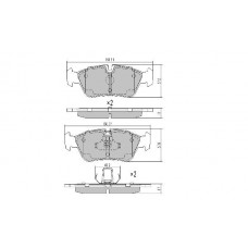 FBP-0741-01 FREMAX Комплект гальмівних колодок дисковий гальм